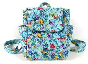 NWT Vera Bradley Disney Mini Backpack Ariel Floral Ditsy Little Mermaid NEW - Picture 1 of 9