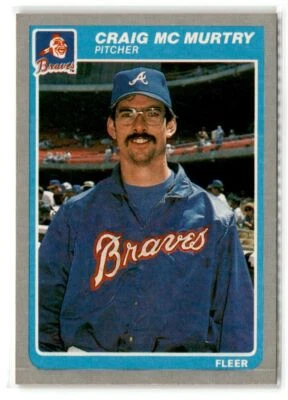 1985 Fleer #333 Craig McMurtry Atlanta Braves - VG Discolored - Image 1 of 2