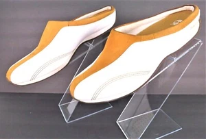 Timberland - Zuecos de cuero dorado y blanco - Mujer talla 10M - Excelente estado - Imagen 1 de 7