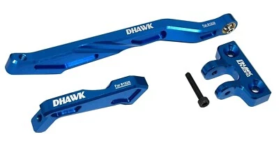 Dhawk CNC Aluminum Chassis Brace Set Blue For Team Associated RC8B4 RC8B4e - Image 1 of 4