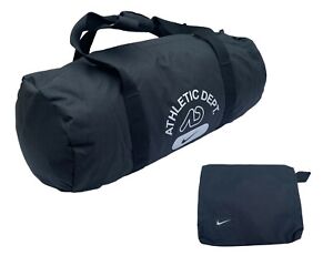 New Vintage NIKE Medium Foldaway RACEDAY Sports HOLDALL Gym Bag BA4327 Black