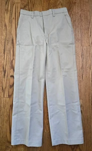 Flynn O'Hara Uniform Boys Twill Pants Khaki Flat Front, 14 Regular - Picture 1 of 2