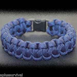 Navy Blue - Paracord Emergency Survival Rope Bracelet 550 LB - Made in the USA - Imagen 1 de 2
