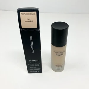 BareMinerals BarePro Skin-Perfecting Matte Liquid Foundation Fair 10 Warm New - Picture 1 of 2
