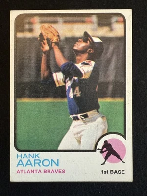 1973 Topps Hank Aaron (#100) EX HOFer, campeón de jonrones ^GRUMPYBUCK^ Foto 1 de 2