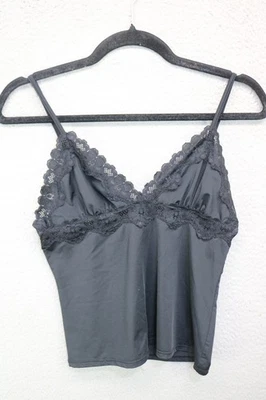 Vintage Rampage Black Stretchy Babydoll Cami-Large-Y2K-Goth-Witchy - Image 1 of 4