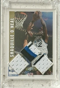1992-93 NBA Hoops - Shaquille O'Neal #442 (RC) 9/10 Triple Jersey Fusion. - Picture 1 of 2