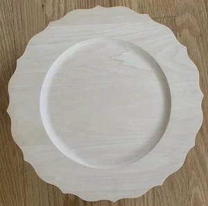Placa festoneada de tilo borde plano talla en madera pintura para leña 11 3/4 tienen 7 - Imagen 1 de 11