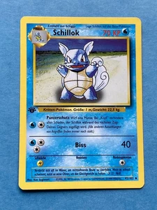 Pokemon 1st Edition German Base Set Schillok (Wartortle) 42/102 – LP - Picture 1 of 3