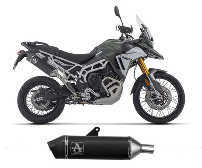 Terminale Scarico Arrow Veloce Allum Nero TRIUMPH TIGER 900 GT GT PRO 2024 - Immagine 1 di 4