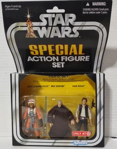 Star Wars Target Exclusive 3 Pack HERO SET - Luke X-Wing Ben Kenobi Han Solo - Picture 1 of 17