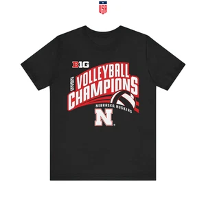 Nebraska Husker 2025 Big Ten Womens Volleyball Regular Season Champions T-shirt - Picture 1 of 7