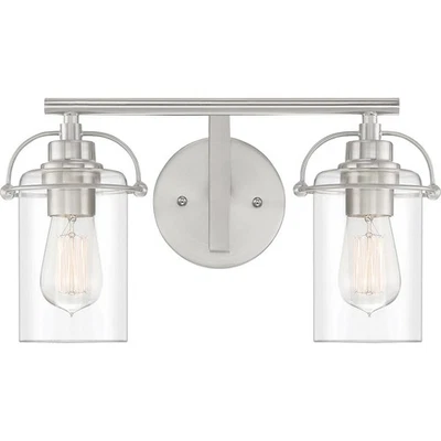 Quoizel EMR8602BN OPEN BOX Emerson Bathroom Vanity Light Brushed Nickel - Image 1 of 3