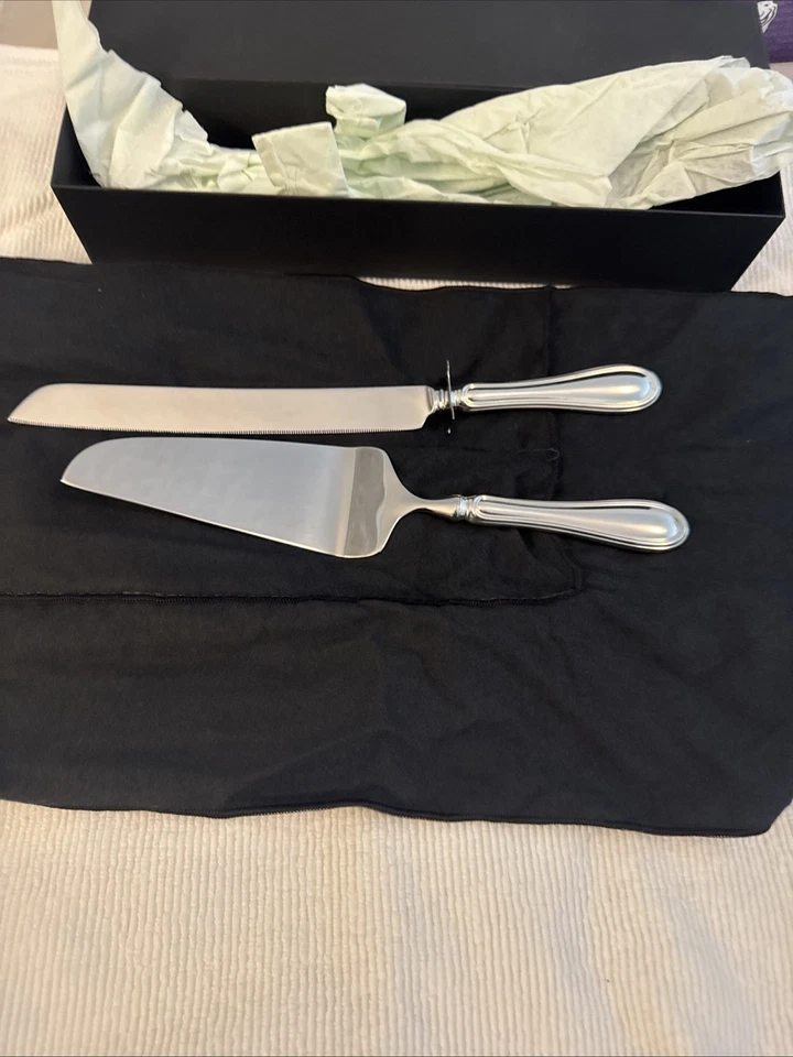 Juego de servir tartas Wallace Sterling 925 con/caja nuevo nunca usado Foto 1 de 4