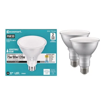 LED PAR30 Light Bulb Dimmable Adjustable Beam 6 CCT 75W 90W 120W 2 Pack Indoor - Image 1 of 4