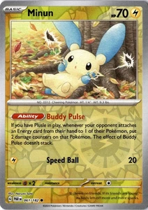 Minun 061/182 Reverse Holo Common Paradox Rift - Picture 1 of 2