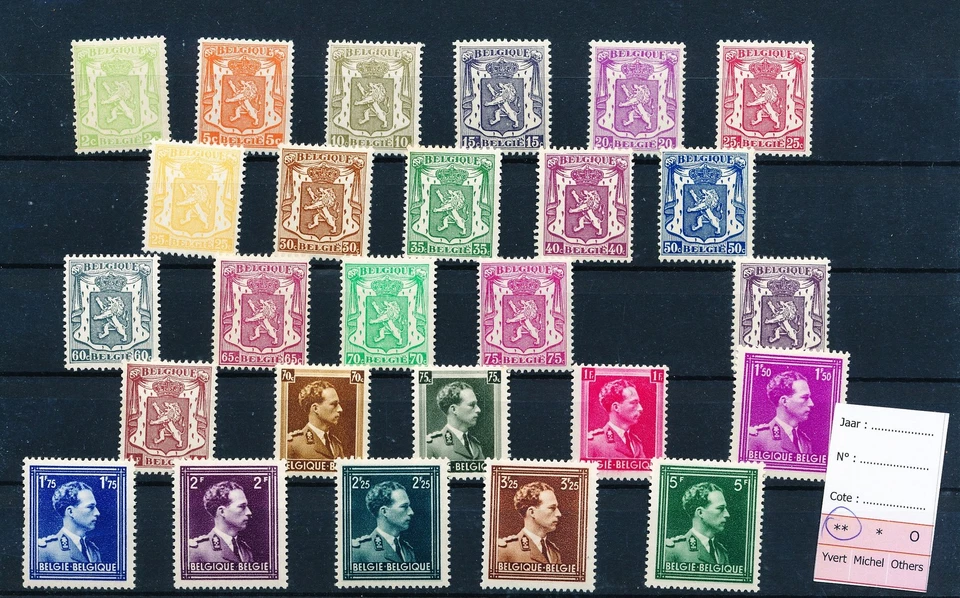 LS63157 Belgium king Leopold III coat of arms fine lot MNH - Image 1 of 1