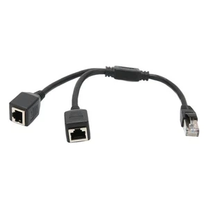 RJ45 Ethernet Adapter Cable Extension 1 To 2 Port Excellent Connection Transm FY - Afbeelding 1 van 22