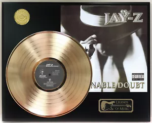 Jay Z - Reasonable Doubt Gold LP Record Plaque Display - Picture 1 of 3