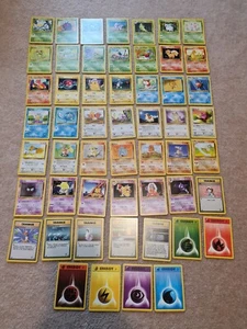 Pokemon Card - 53x Com/Uncom Base Set 2 WOTC Com/Uncom No Duplicates - NM - Picture 1 of 16