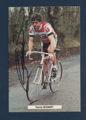 CYCLISME carte cycliste PATRICK BONNET équipe SYSTEME U 1984 Signée - Photo 1/2