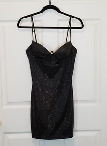 BABYBOO Minikleid schwarz Perlen ärmellos ~ Größe M ~ Abschlussball Hoco - Bild 1 von 11
