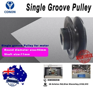 Single groove Pulley 50mm shaft size 11mm for electric motor Cast Iron Made - Picture 1 of 5