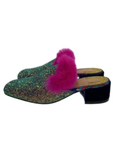 Christian Louboutin Size 35 Women's Slip On Mules Sandals in Blue - Picture 1 of 5
