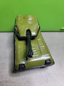 Vintage 1980 Buddy L T-308 Army Military Tank 4" Metal & Plastic Japan Green - Picture 1 of 6