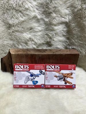 New Erector by Meccano Bolts Construction Kit Mini Bi-Plane & Mini Helicopter - Image 1 of 4