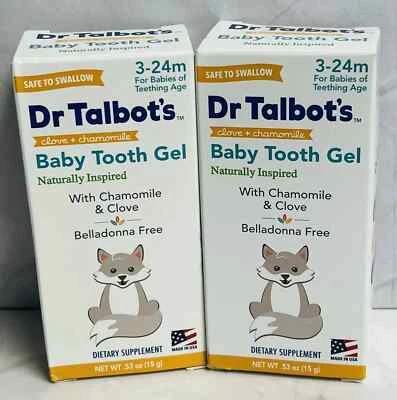 Dr. Talbot's Baby Tooth Gel for Sore Gums, Naturally Inspired, .53 Oz 2pk  10/26 - Image 1 of 3