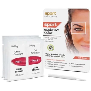 Sport Cosmetics Eyebrow Color For Women 3 Application Kit Dark Brown - Picture 1 of 5