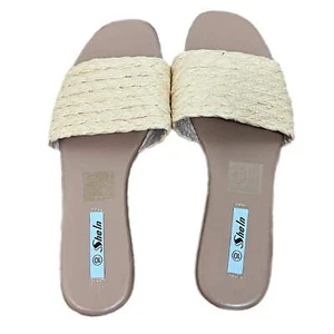 PRE-OWNED - SheIn Tan Slides Size 10 - Picture 1 of 5