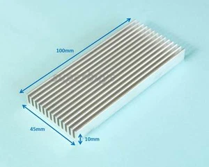 100 x 45 x 10mm Heatsink Heat Sink Electronic Computer Electrical CPU Cool RAM - Picture 1 of 1