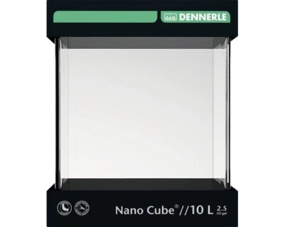Aquarium DENNERLE Nano Cube 10 l mit schwarzer Rückwandfolie, Schaumstoffunterla