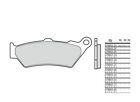 For Honda Slr650 - Kit Front Brake Pads - Brembo - 38800063