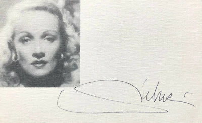 MARLENE DIETRICH Original Autogramm signierte Seite Autogrammblock sehr selten - Bild 1 von 3