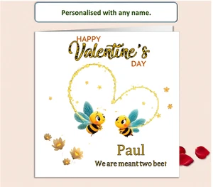 Biglietto San Valentino Personalizzato Siamo Intendenti Due Ape Moglie Fidanzata Partner - Foto 1 di 4