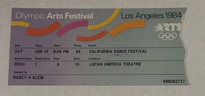Olympische Sommerspiele Kunstfestival Tanz Ticket Stub Los Angeles Kalifornien 16.06.1984 - Bild 1 von 2