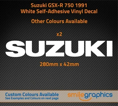 Suzuki Gsx-R 750 1991 Untere Verkleidung Aufkleber - Andere Farben Verfügbar - Bild 1 von 2