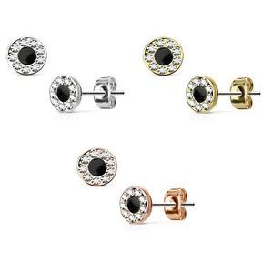 Orecchini acciaio inox orecchini donna argento zirconi bambini orecchino 2 EA-019 - Foto 1 di 5
