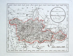 CARTE ancienne de MOSELLE 1792 ATLAS F. REILLY, 18th Century Map France Gravures - Picture 1 of 2