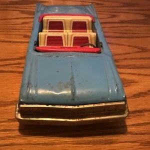 Vintage Convertible Metal Toy Light Blue Car Made In Japan - Picture 1 of 13