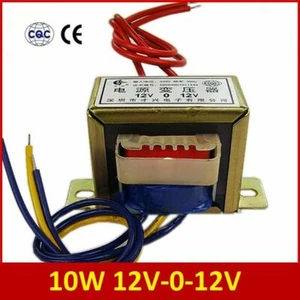 10W Input AC 220V/50Hz Dual 12V Power Transformer Output AC 12V-0-12V 416mA EI48 - Picture 1 of 5