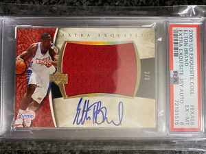 2005-06 EXQUISITE Extra Jumbo Jersey Auto ELTON BRAND #2/5 PSA 6 - Picture 1 of 2