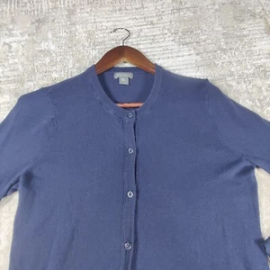 Cardigan Eddie Bauer donna XL blu maglione con bottoni manica lunga girocollo - Foto 1 di 8