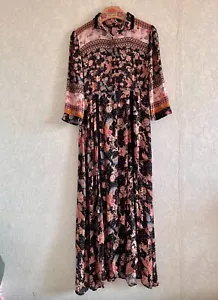 Desigual Maxi Colorful Flower Dress Size 38 - Picture 1 of 16