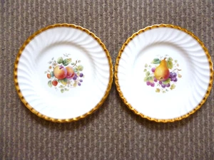 2 X MINTON FÜR TIFFANY & CO HANDBEMALTE OBSTTELLER 20 CM - Bild 1 von 6