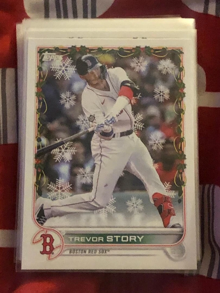 N12 2022 Topps Holiday Base Trevor Story Boston Red Sox - Image 1 of 1