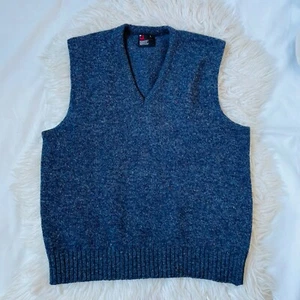 Vtg Sweater Vest Mens Large Wool V Neck USA Granpacore Robert Bruce Classic Dad - Picture 1 of 6